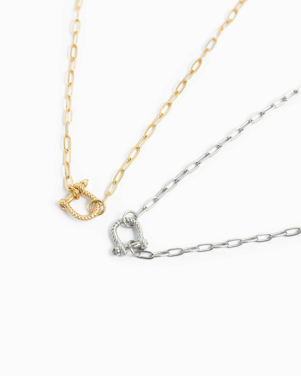 Mini Horsebit Rope Carabiner Pendant Necklace