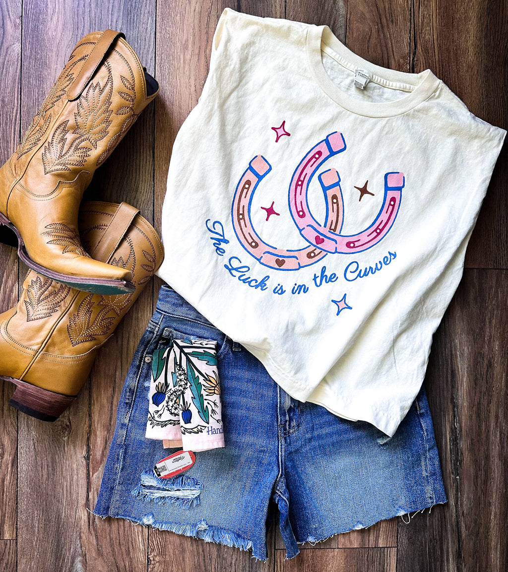 The Luck is in the Curves Boxy Tank