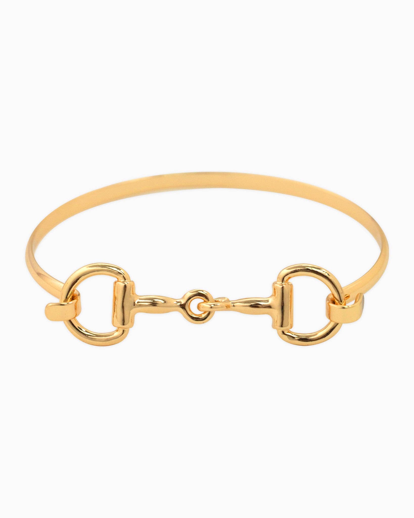 Western Double Horsebit Hook Bangle Bracelet