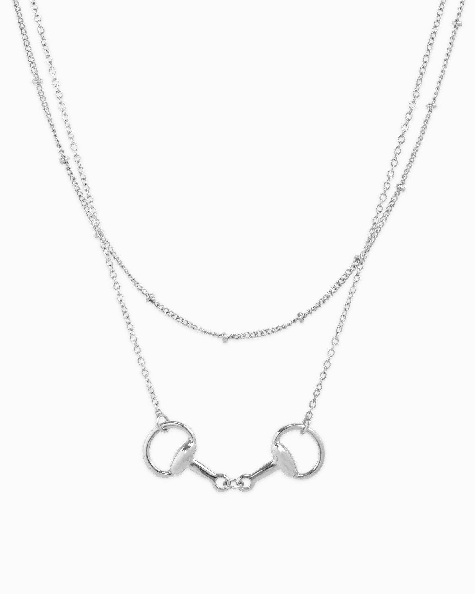 Layered Double Horsebit Necklace