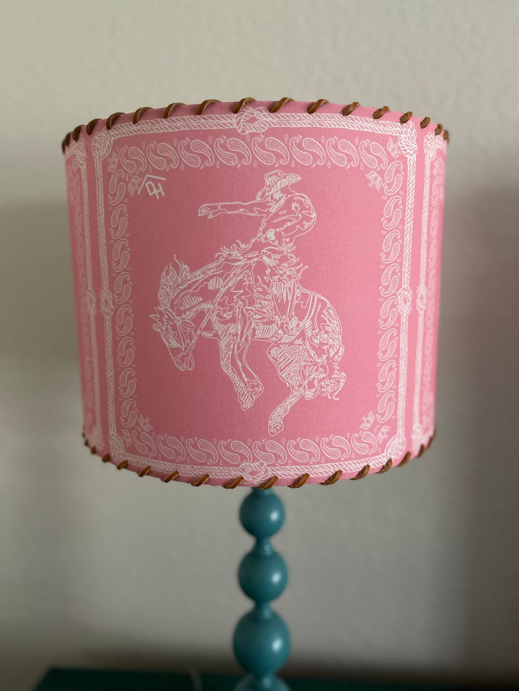 Lampshade Bandana Bronc Pink: 6 inch