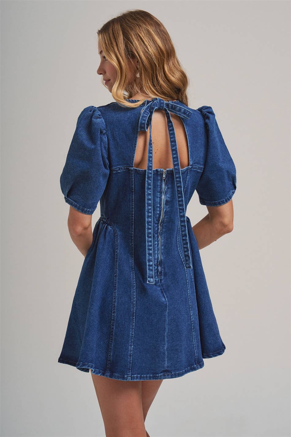 Denim Puff Sleeve Dress