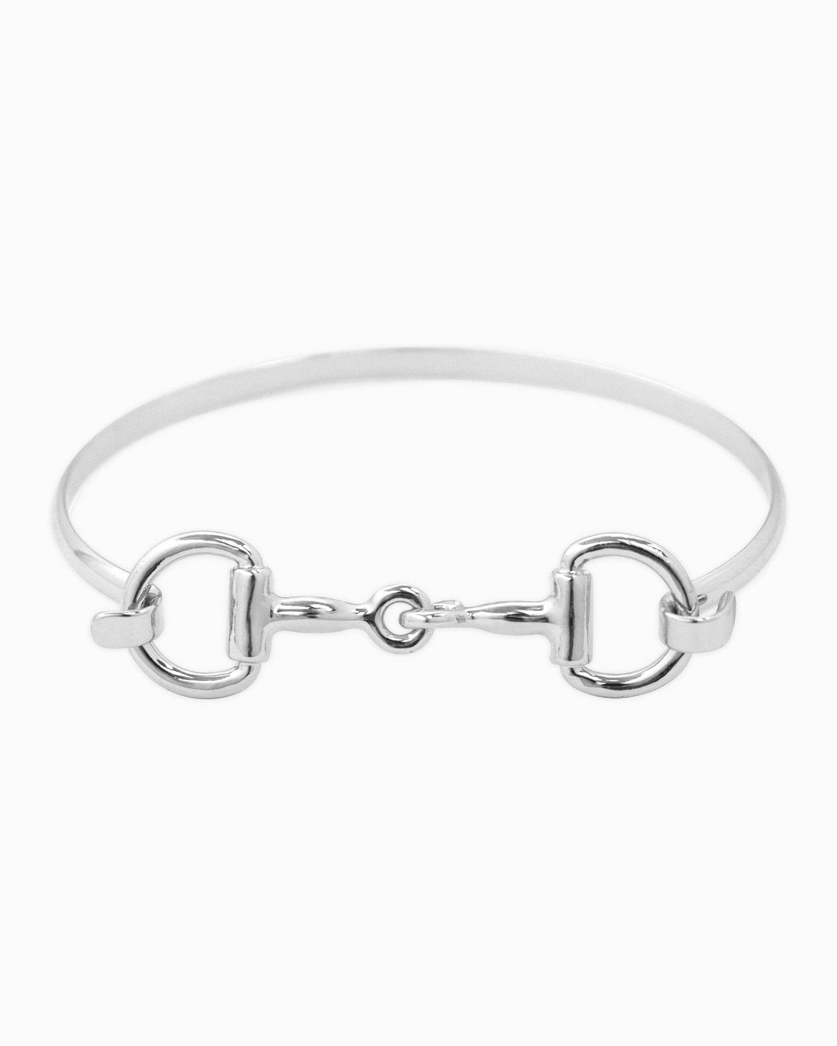 Western Double Horsebit Hook Bangle Bracelet