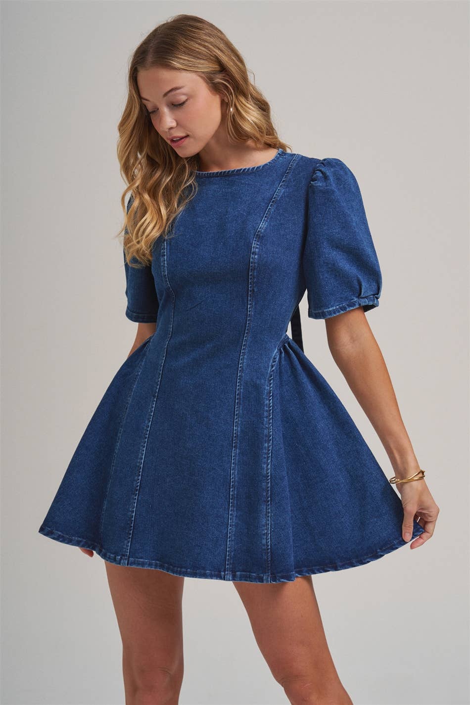 Denim Puff Sleeve Dress