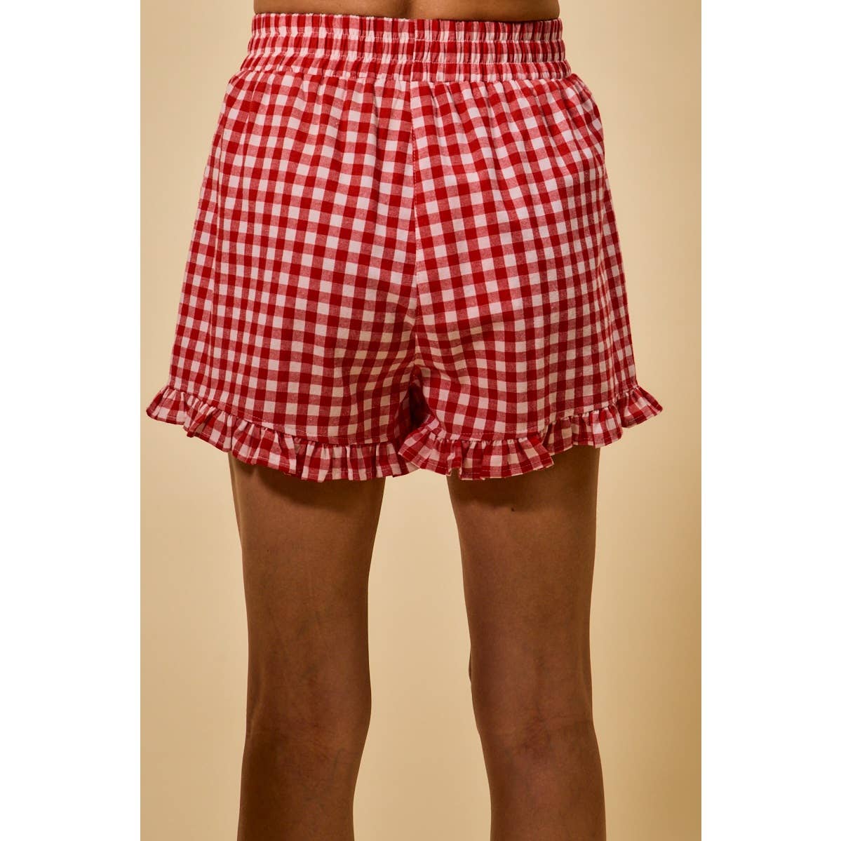 RUFFLED BOTTOM DETAIL SHORT PANTS