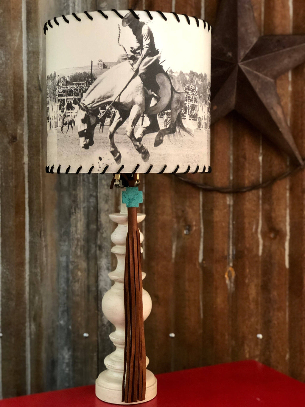 Lampshade Vintage Bronc: Medium 11 Inch