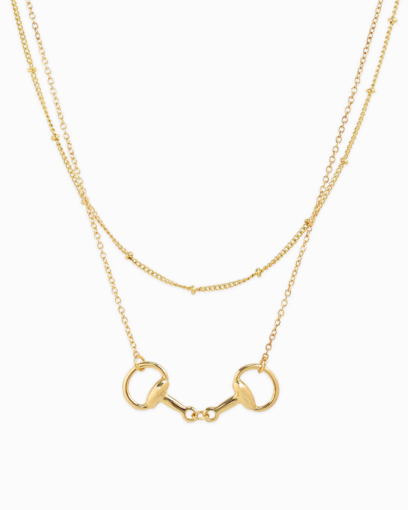 Layered Double Horsebit Necklace