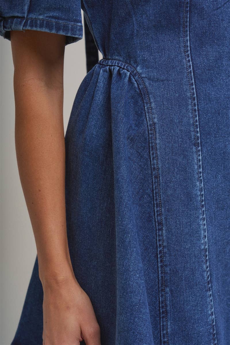 Denim Puff Sleeve Dress